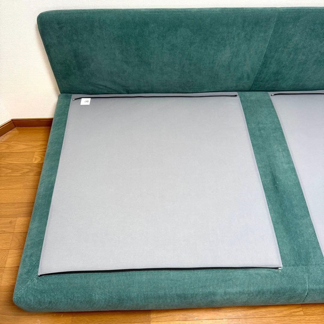 【ほぼ未使用】IKEA ソーデルハムン 3人掛け ケーリンゲグレーターコイズ