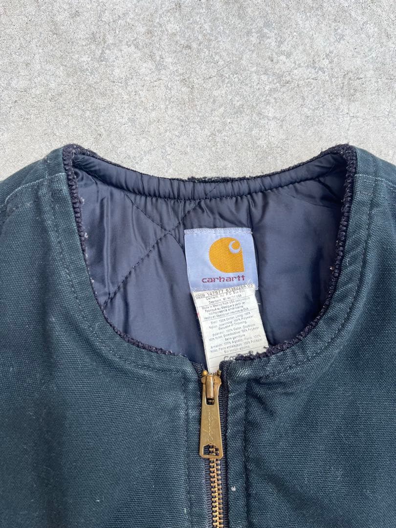 00s USA企画carharttダックベストMsize ブラックカラーカット