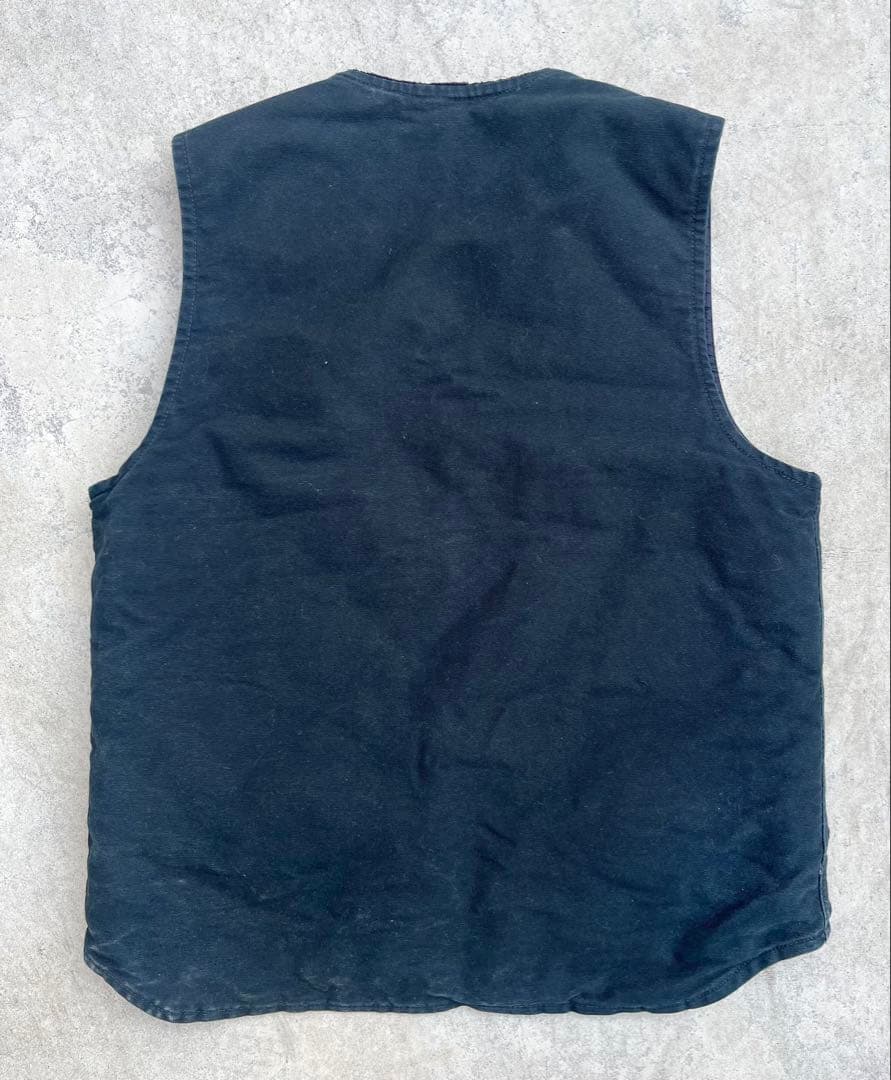 00s USA企画carharttダックベストMsize ブラックカラーカット