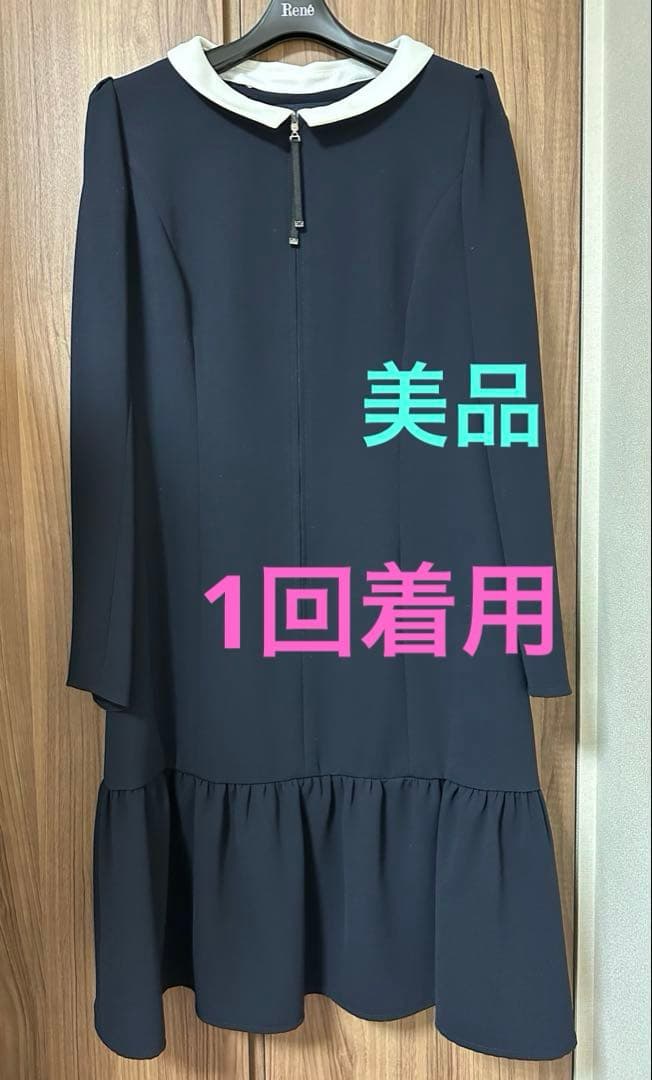 Rene ルネ　白襟ワンピース 38 ★1回着用