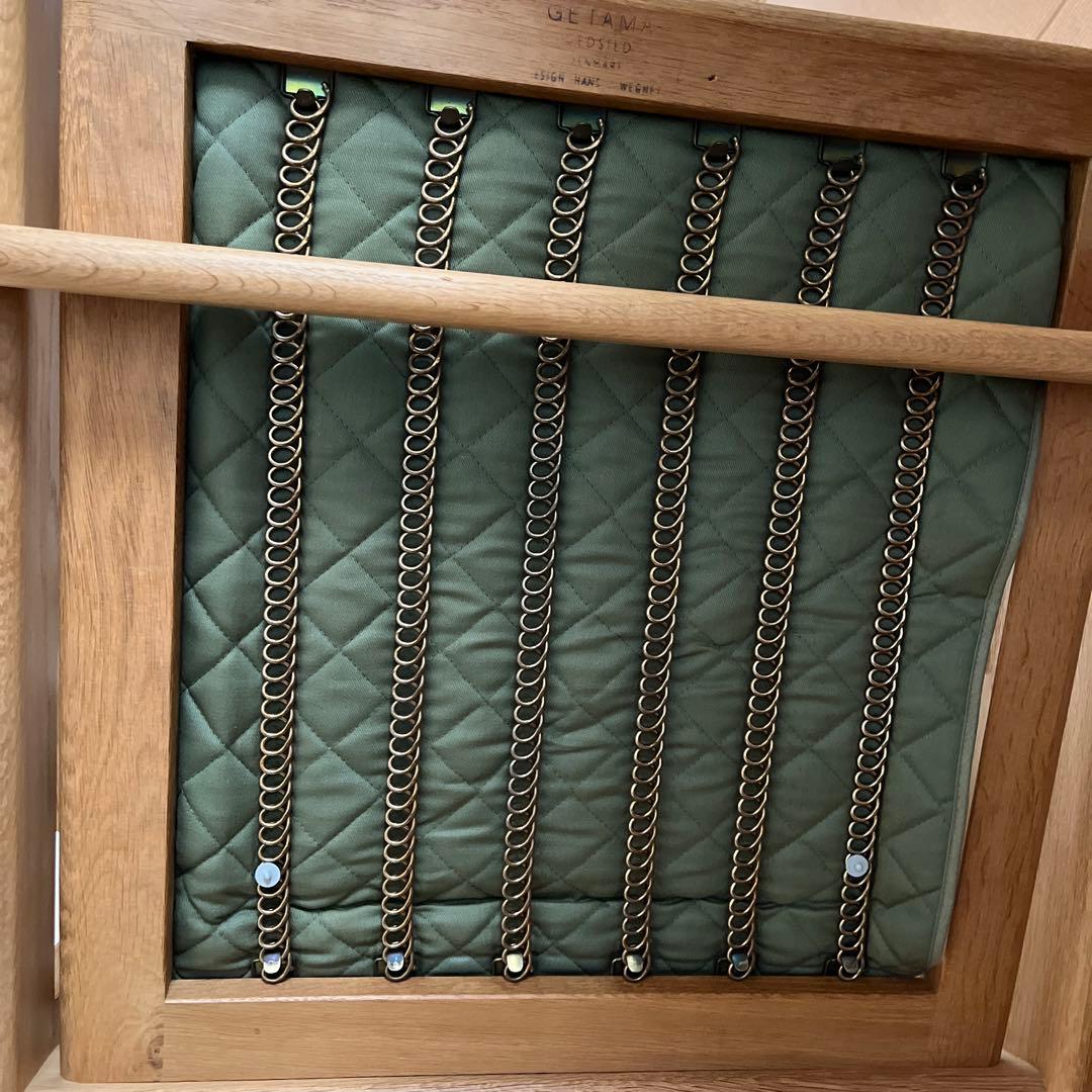 GETAMA社 GE290 ハイバック オットマン付き オーク材