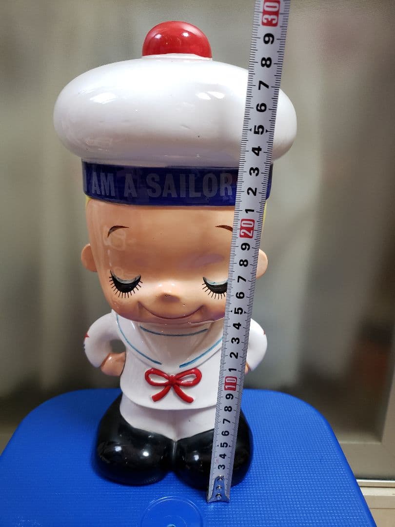専用トミー様　内藤ルネ　セーラー服のキャラクター 置物　陶器製貯金箱