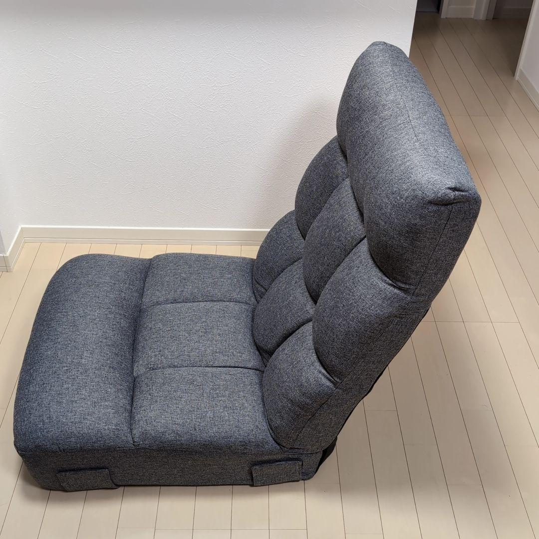 腰が痛い　リクライニング座椅子 グレー ファブリック