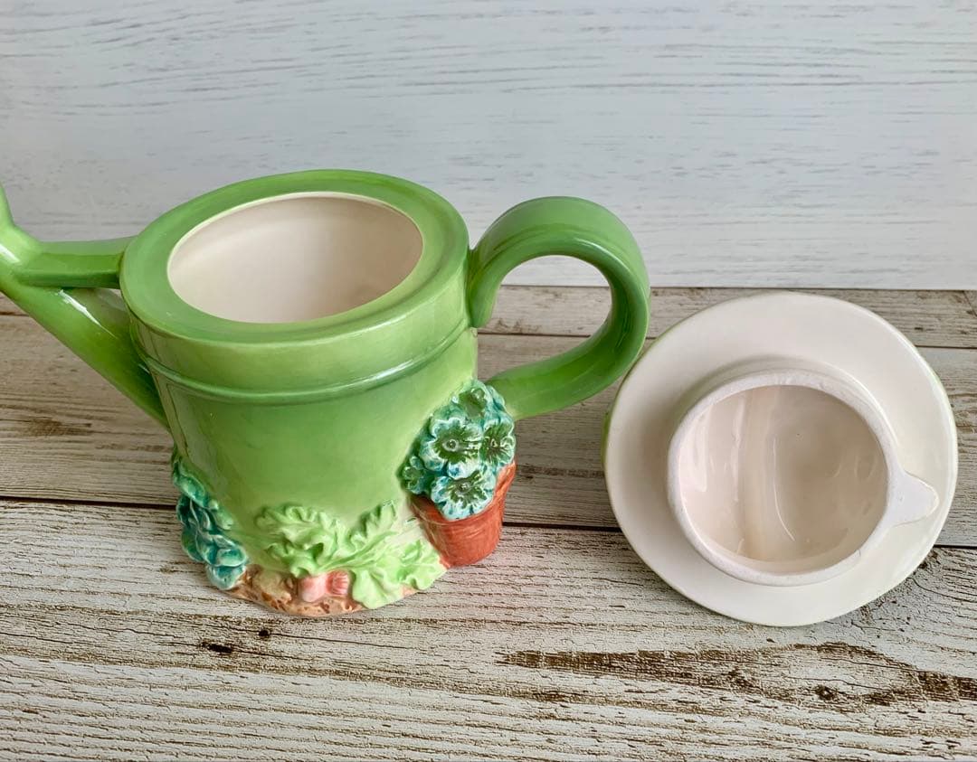 ピーターラビットじょうろ ティーポッド型オルゴール シュミット社製