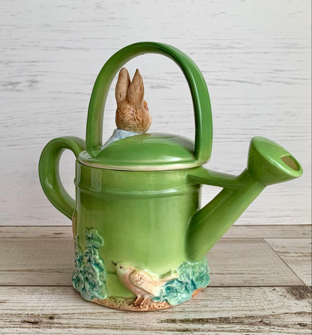 ピーターラビットじょうろ ティーポッド型オルゴール シュミット社製