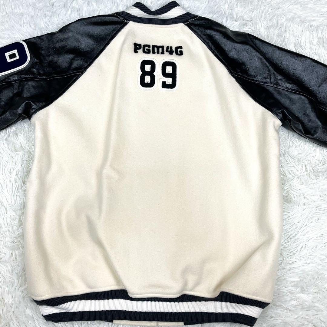 美品 パーリーゲイツ シンプソンズ コラボ スタジャン レザー切替 ワッペン