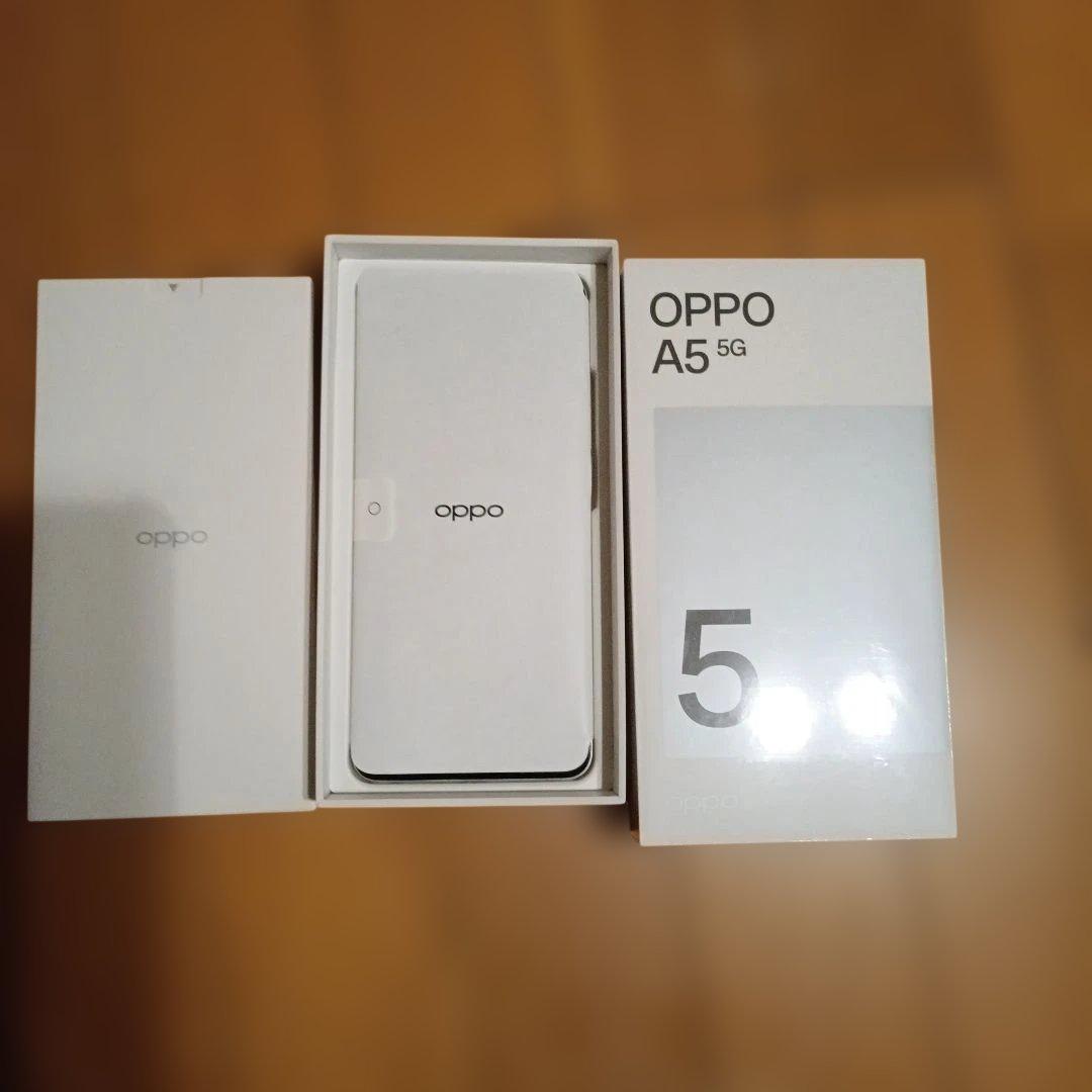 OPPO A5 5G ホワイト 本体 通信確認のみ