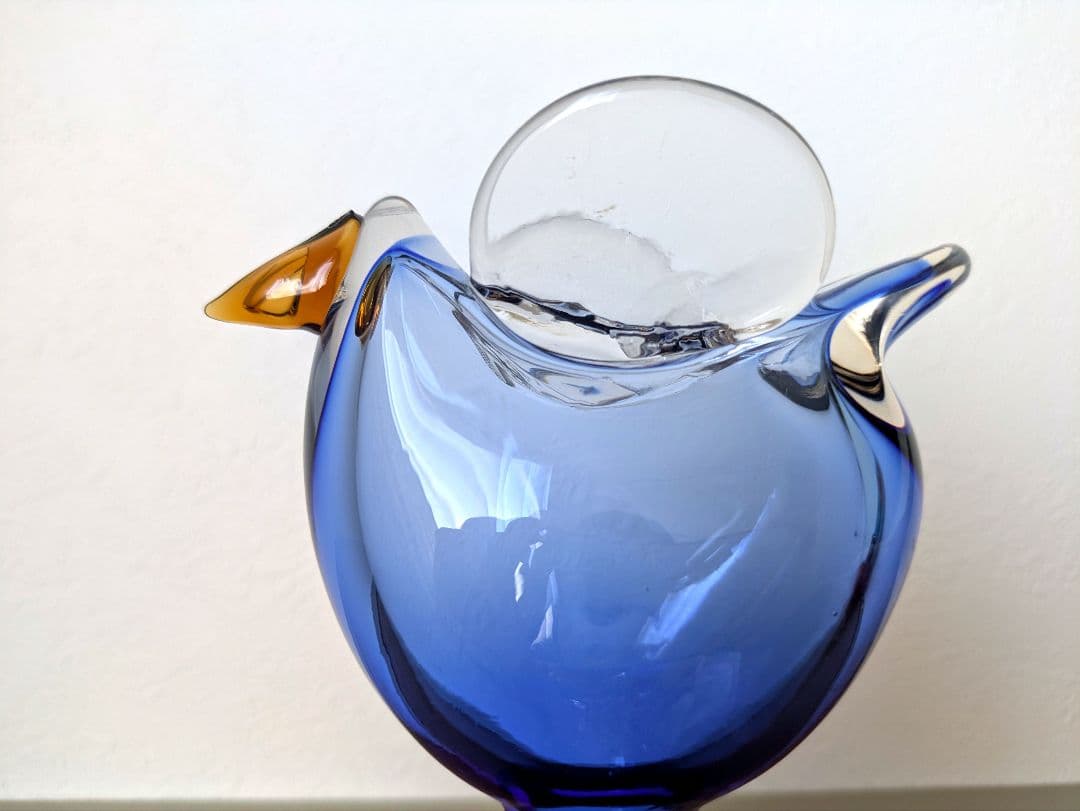 シエッポ　sieppo 脚付き　羽根あり　ヴィンテージ　ブルー　希少　バード