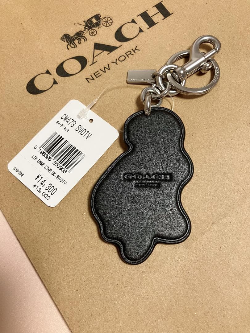 新品coach ダイナソー ステッカー バッグ チャーム