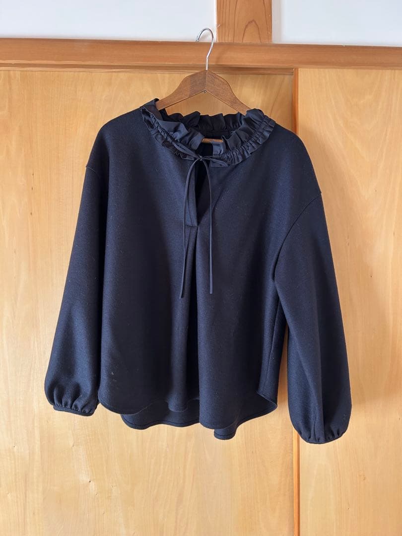 ドゥロワー ギャザーカラーロングスリーブブラウス2025Drawer