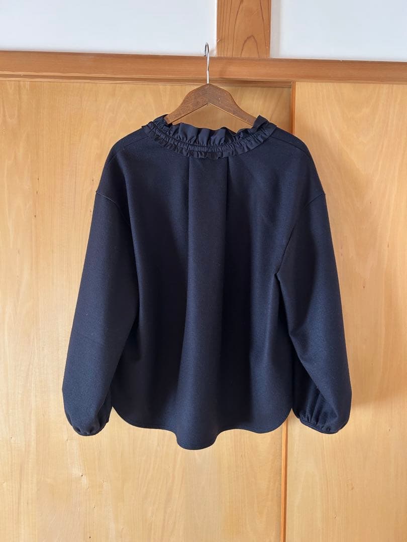 ドゥロワー ギャザーカラーロングスリーブブラウス2025Drawer