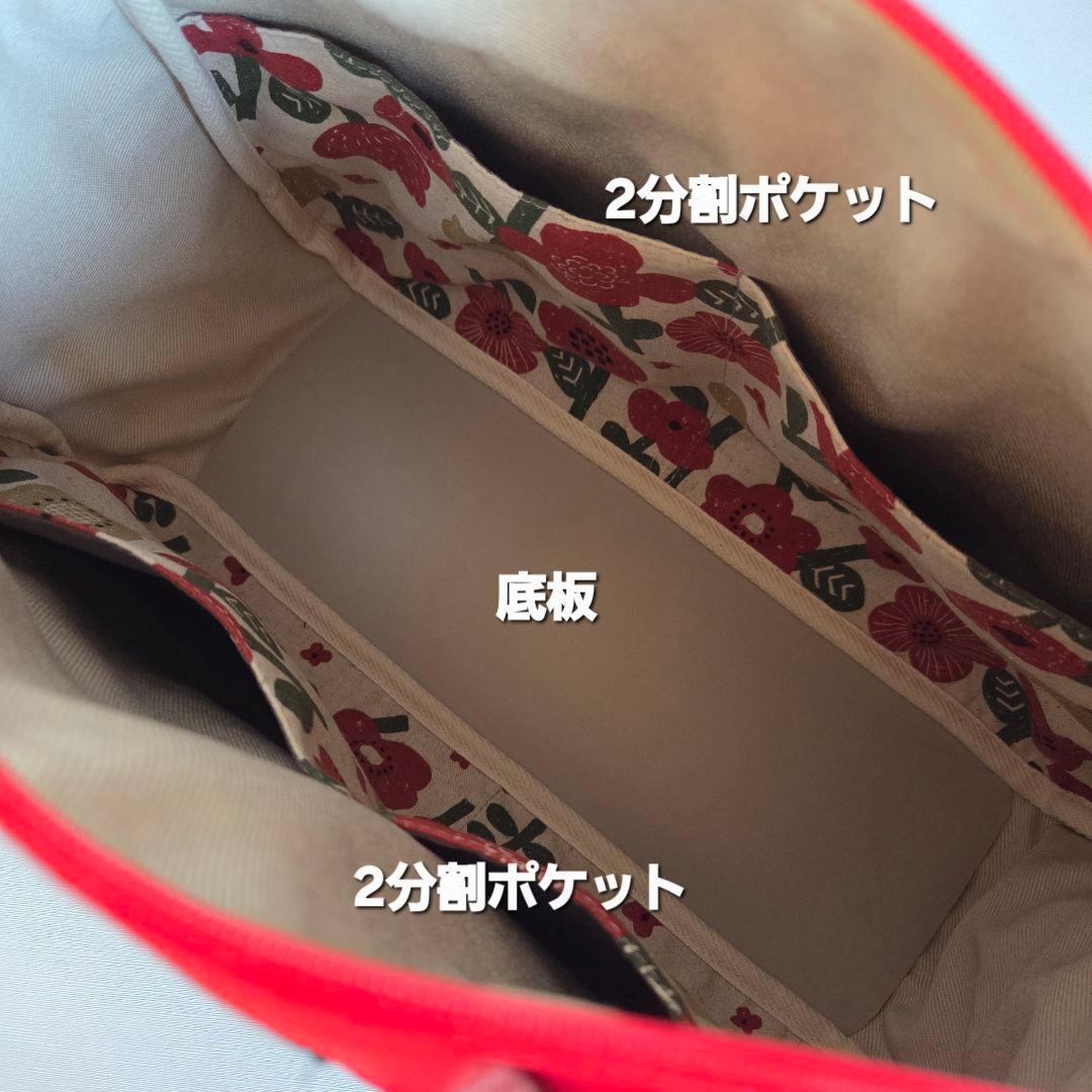 ボストン型3way バッグ(L)　帆布×ドット　ハンドメイド