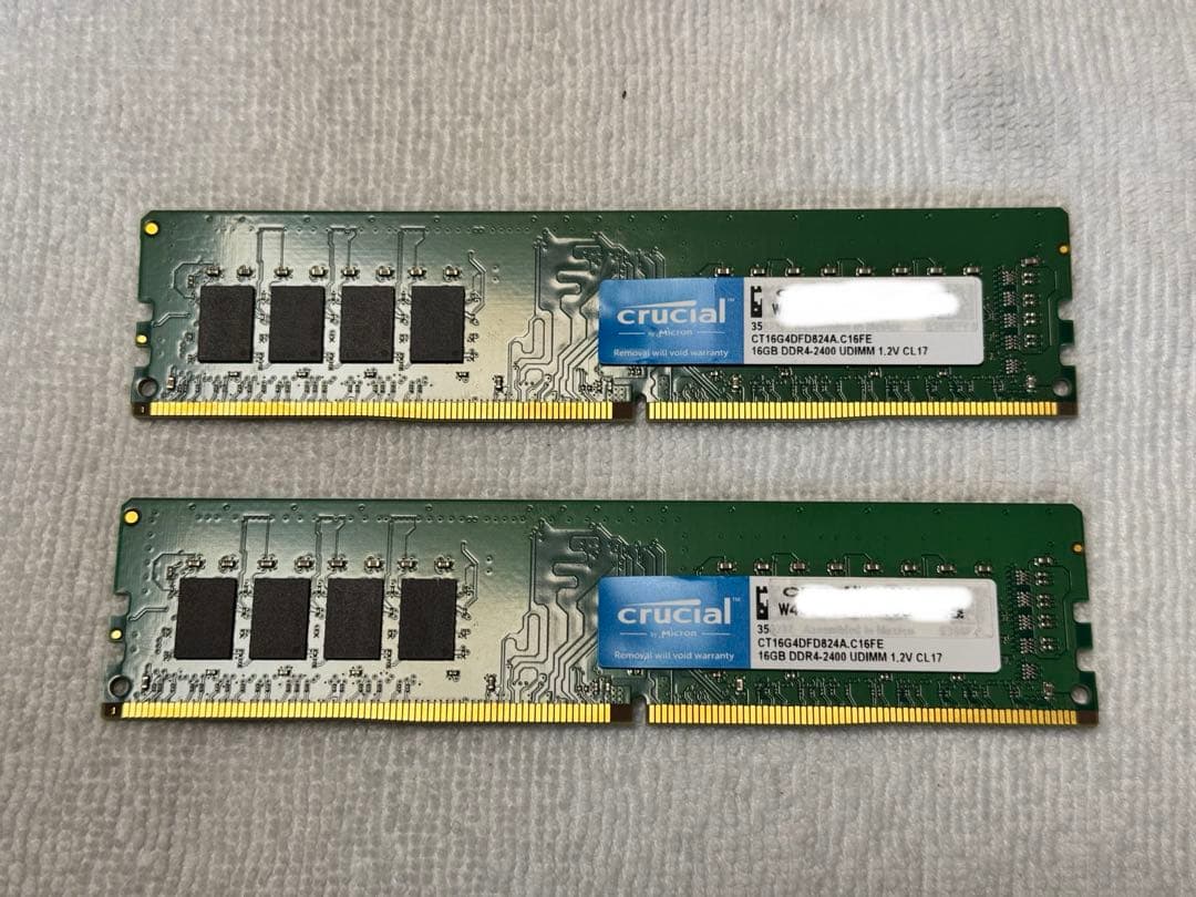 Crucial DDR4 16GB ×2 32G 【動作確認済み】