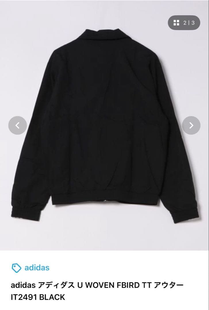 adidas U WOVEN FBIRD TTアウター Sブラック