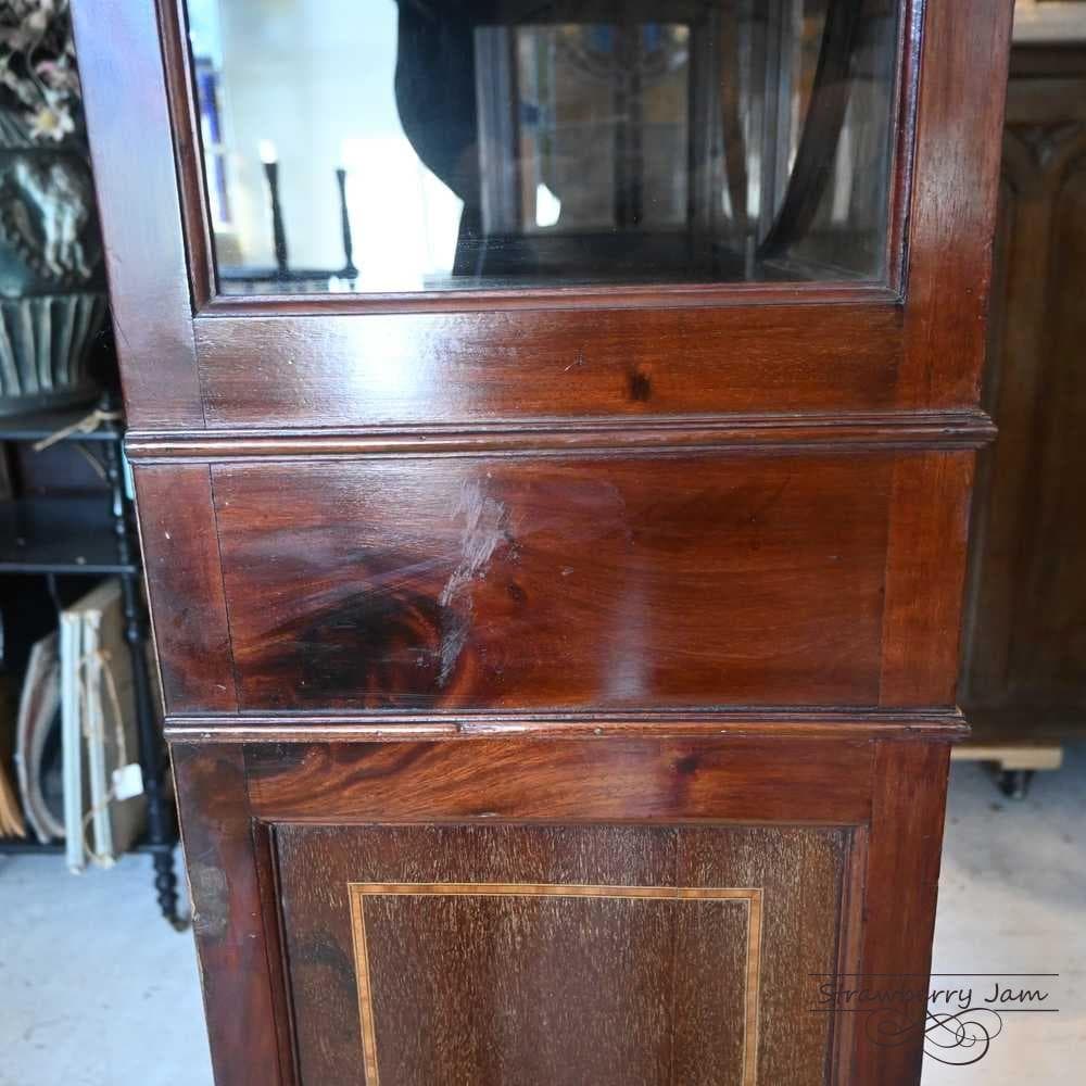 IFU-425 英国アンティーク マホガニー キャビネット 飾り棚 ガラスケース