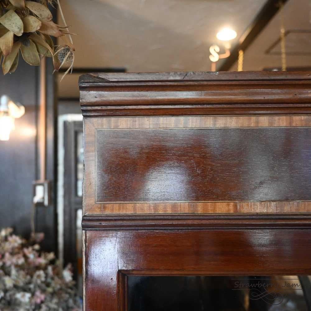 IFU-425 英国アンティーク マホガニー キャビネット 飾り棚 ガラスケース