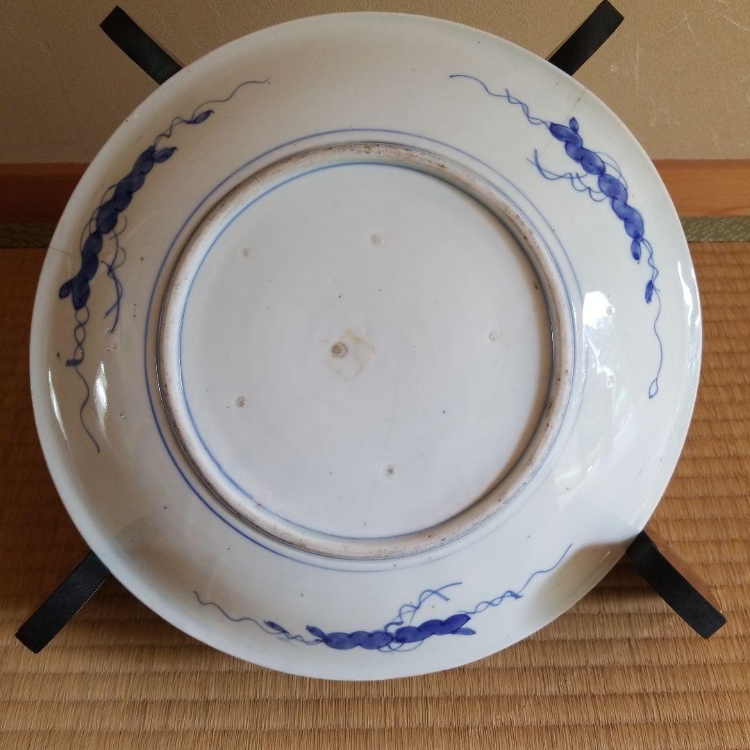 絵皿　朝顔　夏風景　骨董品　稀少！