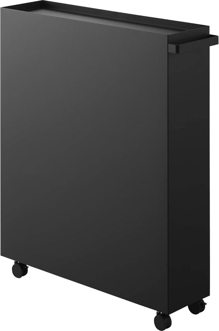 山崎実業(Yamazaki)ハンドル付き隠せる コミックラック ブラック1486