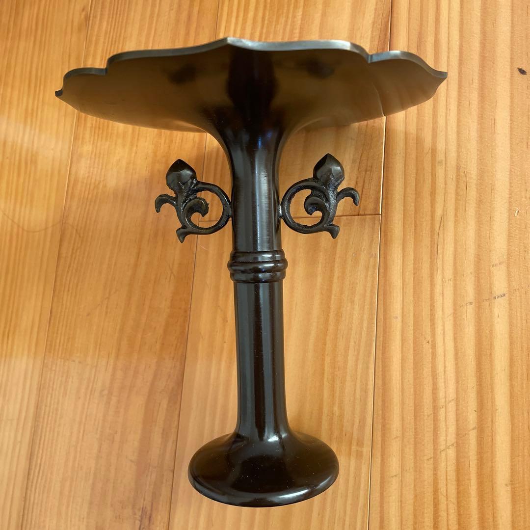 桔梗一文字　銅器　華道　茶道具（箱付き）