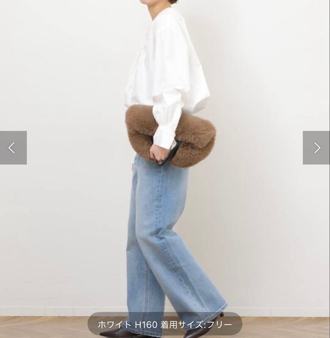 未使用品JOURNALSTANDARDrelumeビッグカラー付ギャザーブラウス