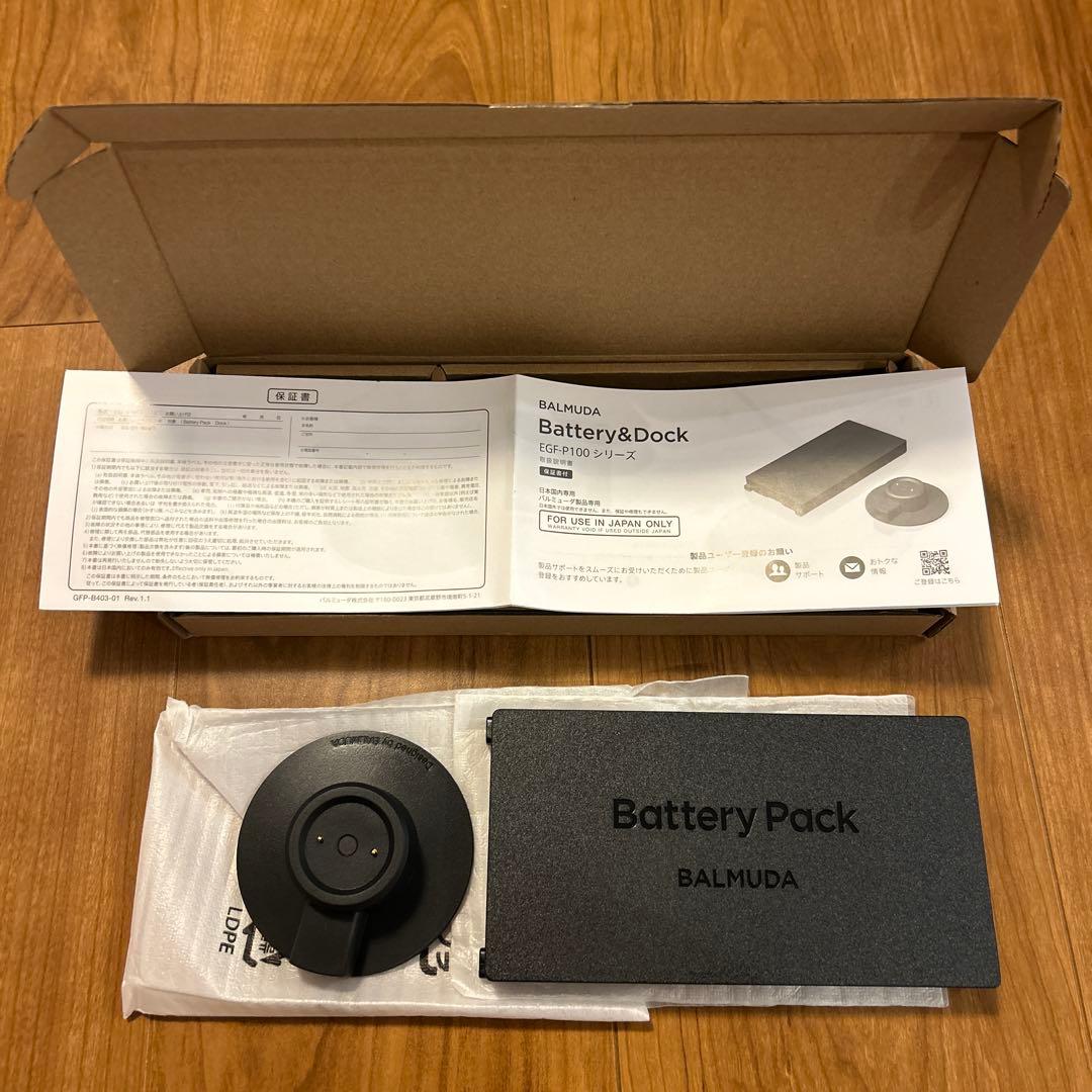 バルミューダ バッテリー&ドック EGF-P100