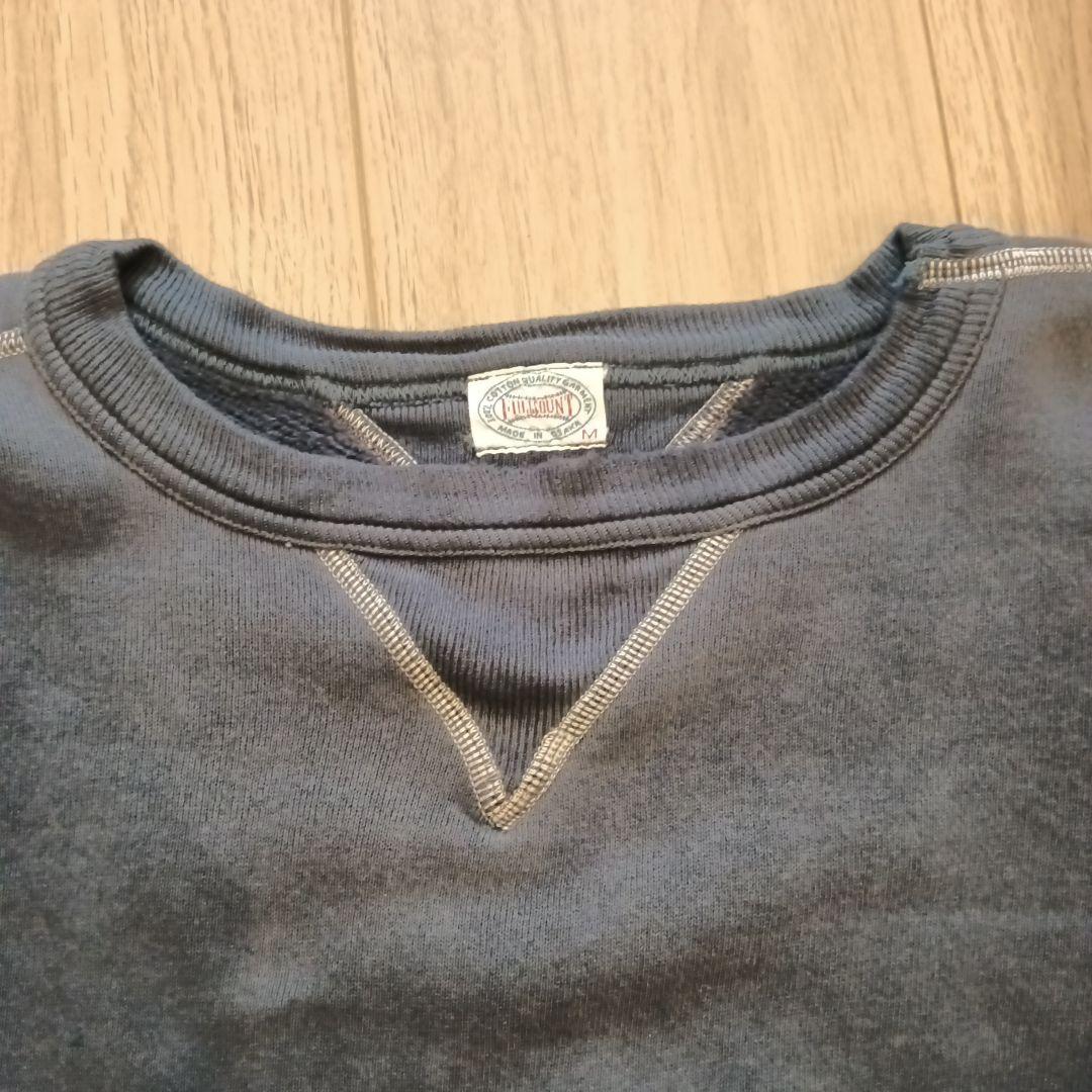 FULLCOUNT ダークブルー 両Vスウェット Mサイズ