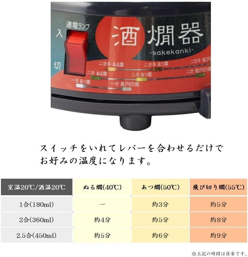 丸山 電気 酒燗器 2.5合 日本酒 熱燗 美濃焼 日本製 DS-25(W)