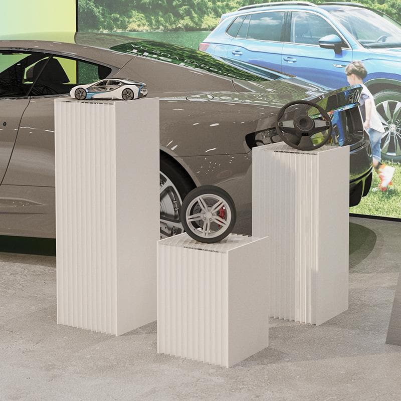 ディスプレイスタンド高さ98㎝長さ30㎝展示台 陳列台 組立不要 展示会イベント