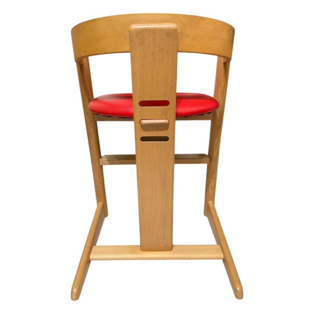 【木馬舎】美品　プレディクトチェア ハイチェア キッズチェア　レッド