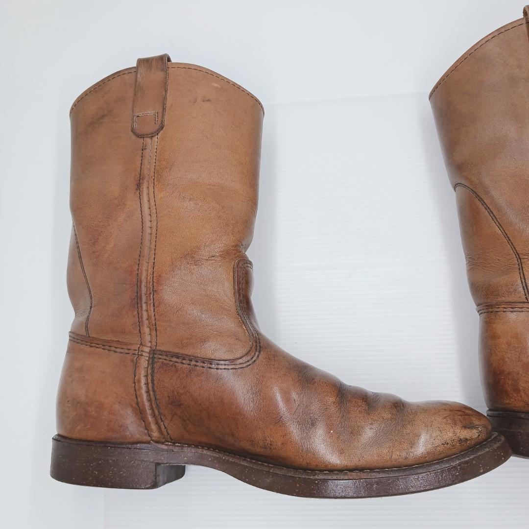 希少 80s 8D ペコス REDWING ビンテージ 柿色 プリント羽 コルク