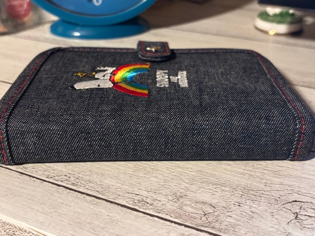 公*o様 スヌーピー マルチケース デニム調