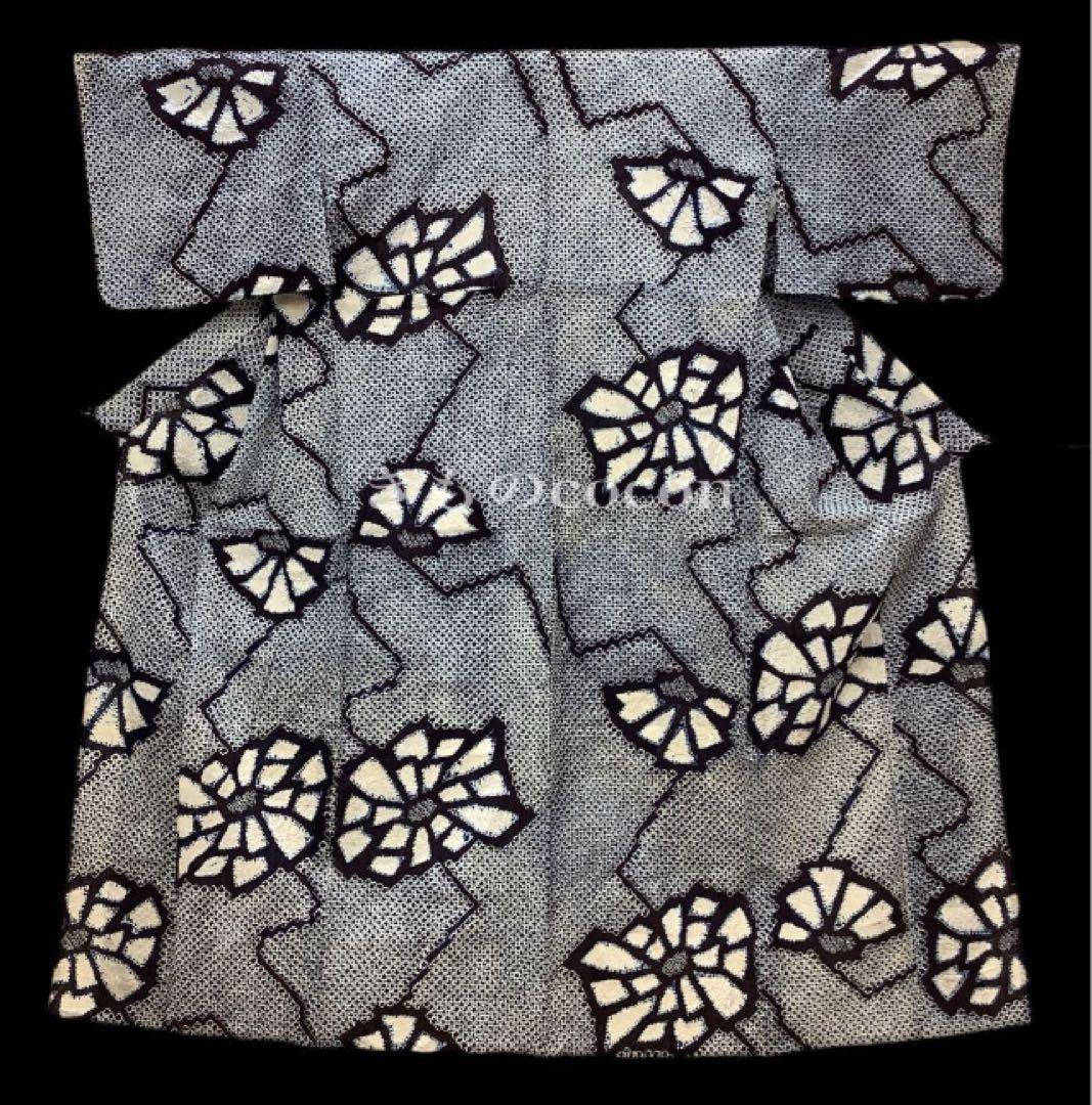 ◎mk-1692　有松鳴海　絞り　浴衣　夏　有松絞り　ゆかた　G-7-11