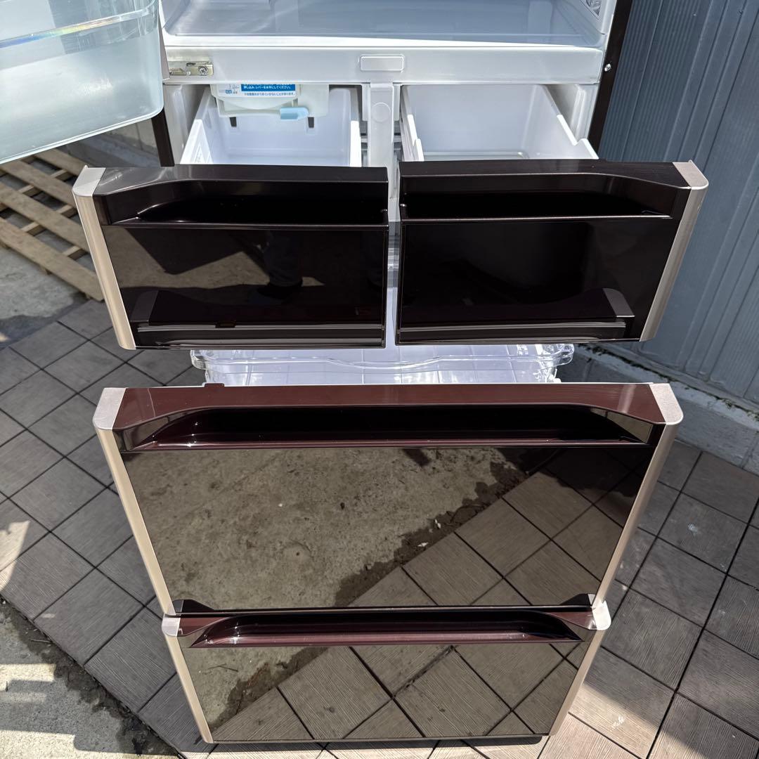 送料込 日立 真空チルド 5ドア冷蔵庫 415L クリスタルブラウン