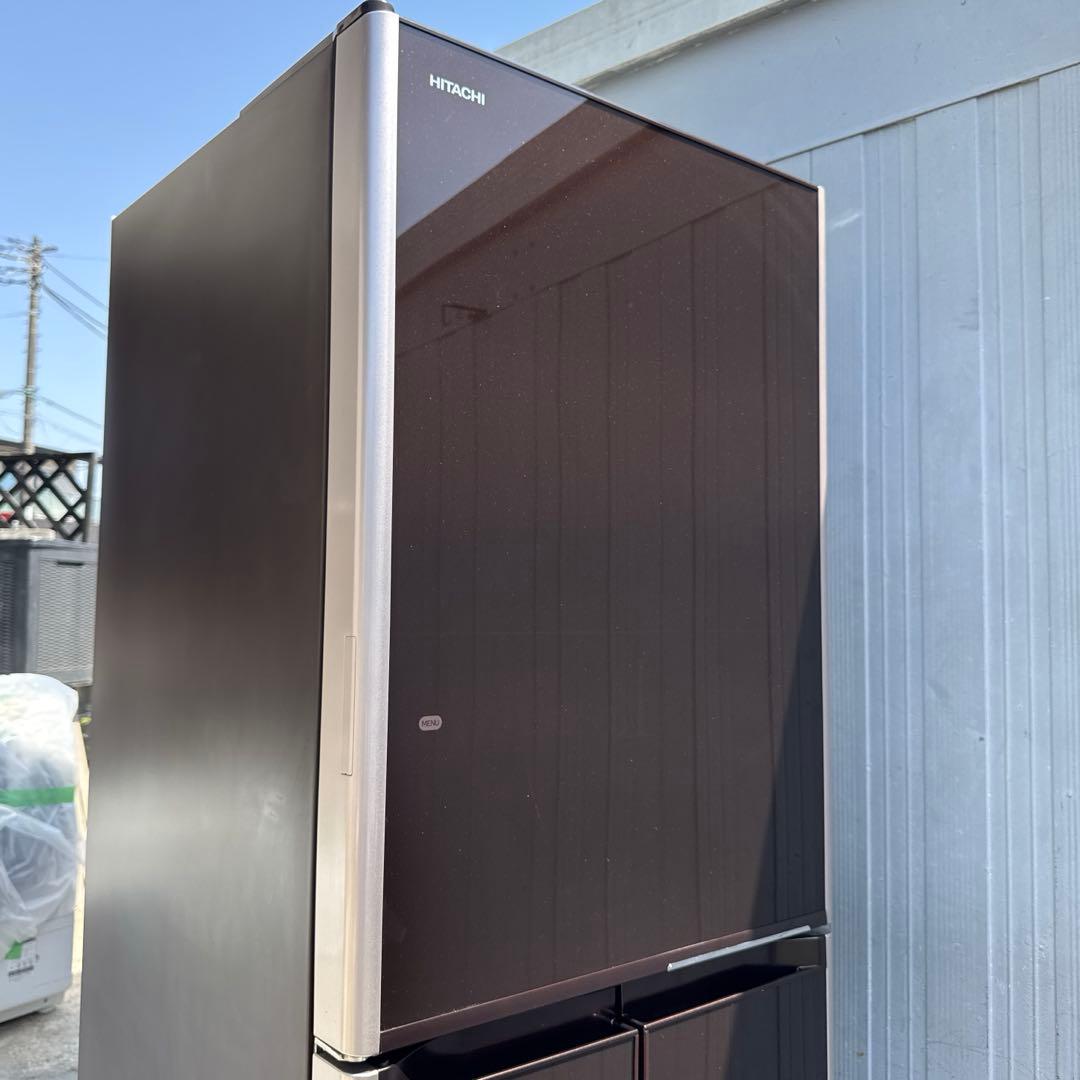 送料込 日立 真空チルド 5ドア冷蔵庫 415L クリスタルブラウン