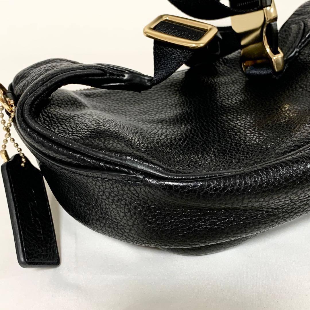 COACH コーチ ボディバッグ レザー ロゴ 6488 ブラック