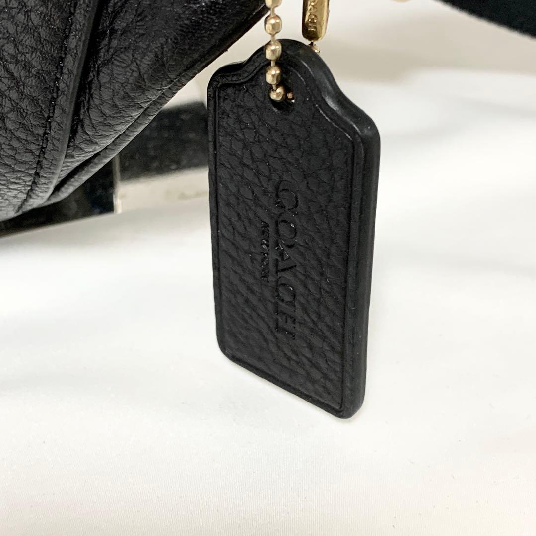 COACH コーチ ボディバッグ レザー ロゴ 6488 ブラック