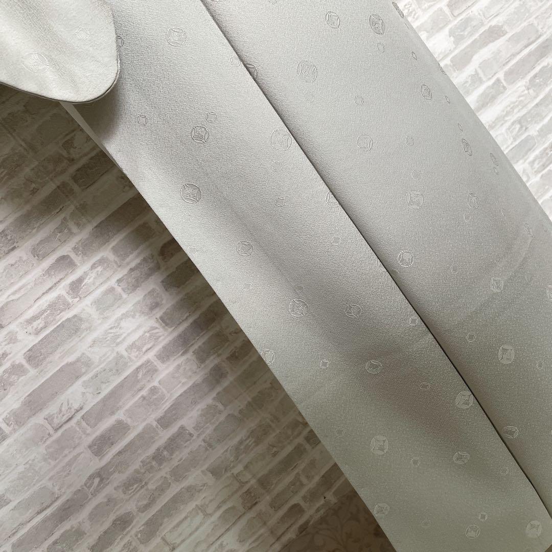 色無地　フルセット　丸に反り角地紋　シンプル　礼装　カジュアル　着物　I6