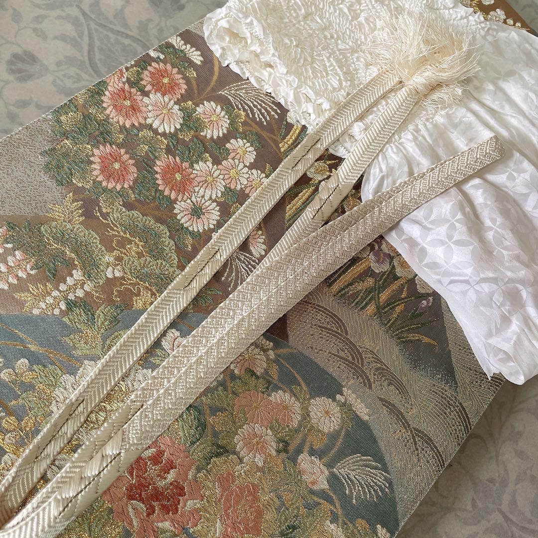 色無地　フルセット　丸に反り角地紋　シンプル　礼装　カジュアル　着物　I6