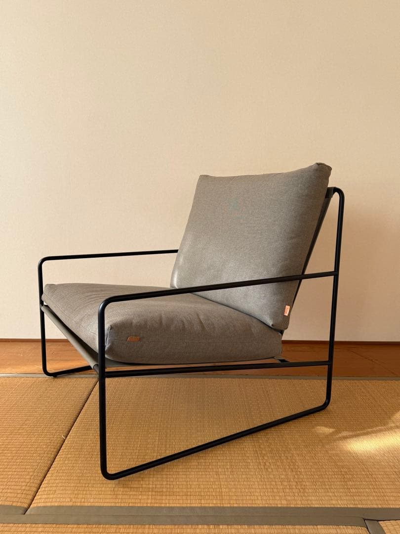 ファームリビング｜Desert Sofa 1シーター グレー１人掛けソファ