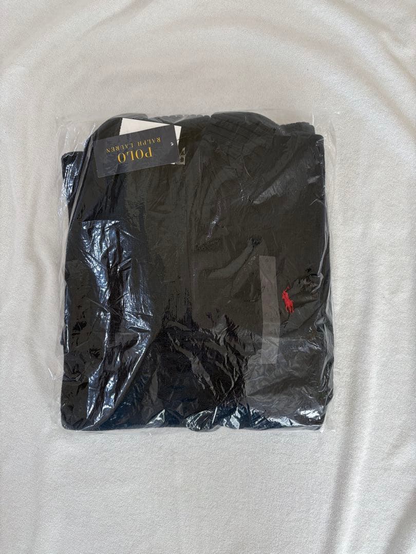 新品 ポロラルフローレン ハーフジップ ニット S 黒 ブラック