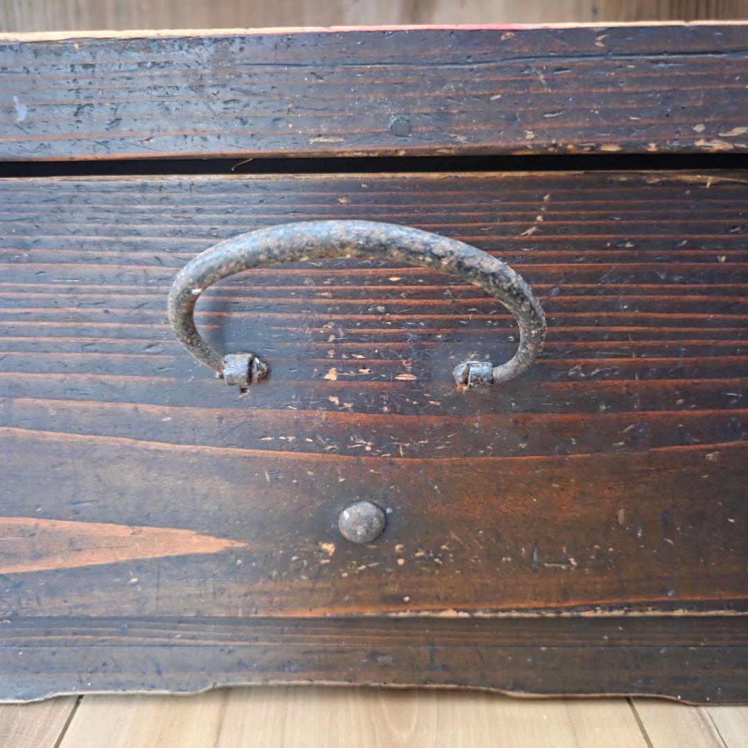 アンティーク チェスト ドロワー 棚 オープンラック 引き出し 無垢 古家具