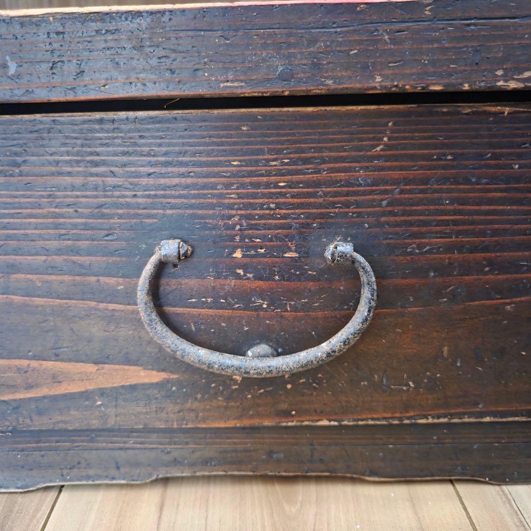 アンティーク チェスト ドロワー 棚 オープンラック 引き出し 無垢 古家具