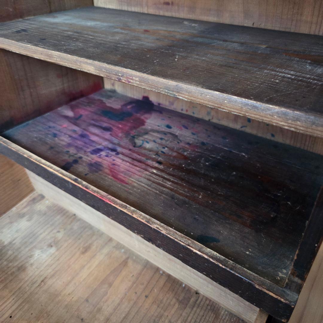 アンティーク チェスト ドロワー 棚 オープンラック 引き出し 無垢 古家具