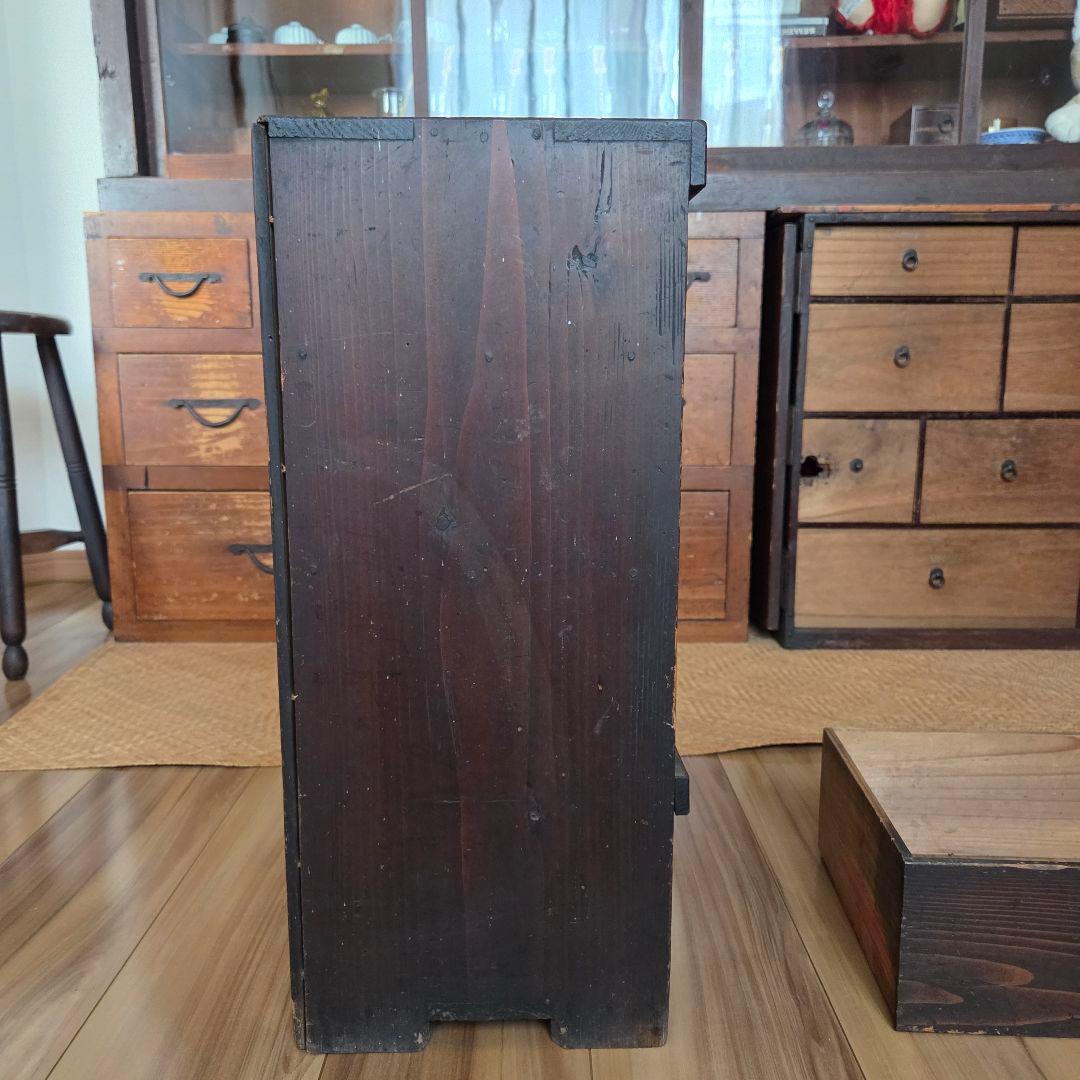 アンティーク チェスト ドロワー 棚 オープンラック 引き出し 無垢 古家具