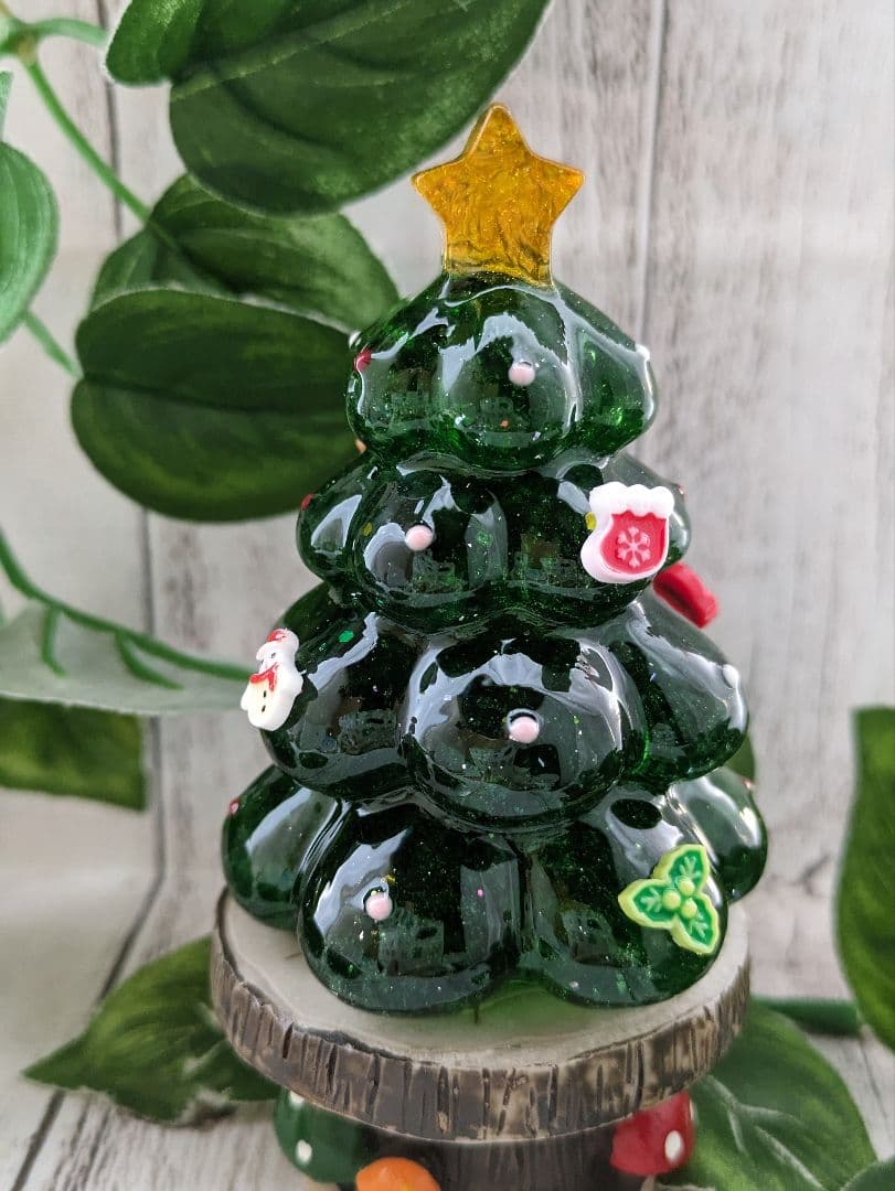 【Milky】グリーンクォーツのクリスマスツリー形オルゴナイト☆他６点