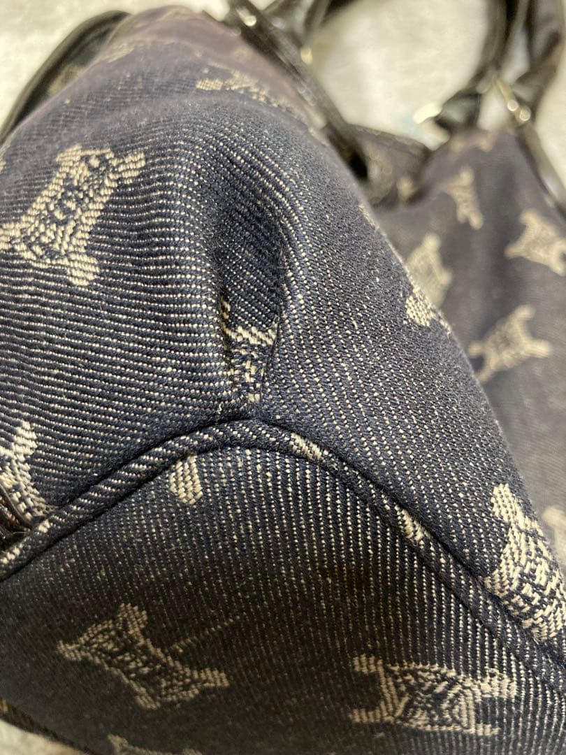 希少　セリーヌ パリマカダム ビタースウィート ハンドバッグ レザー　デニム