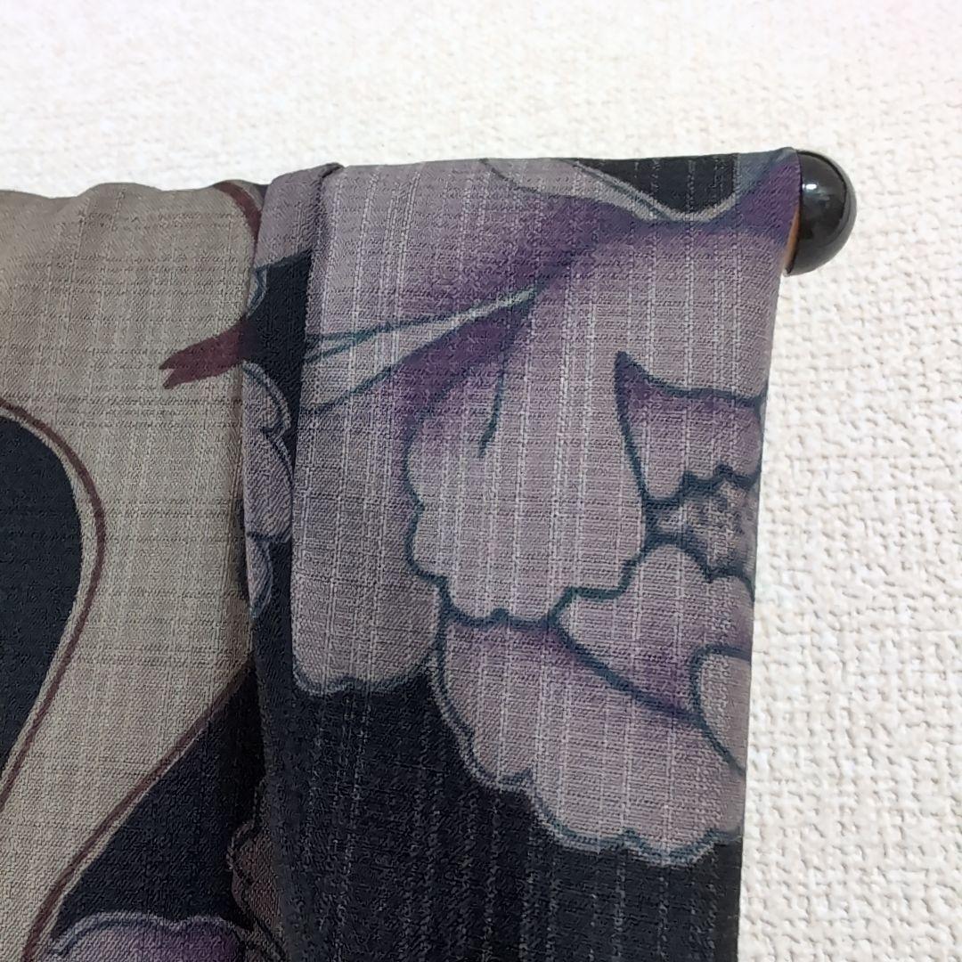 【三花】撫松庵　セオα　洗える着物　浴衣　単衣　孔雀　牡丹　リサイクル　リユース