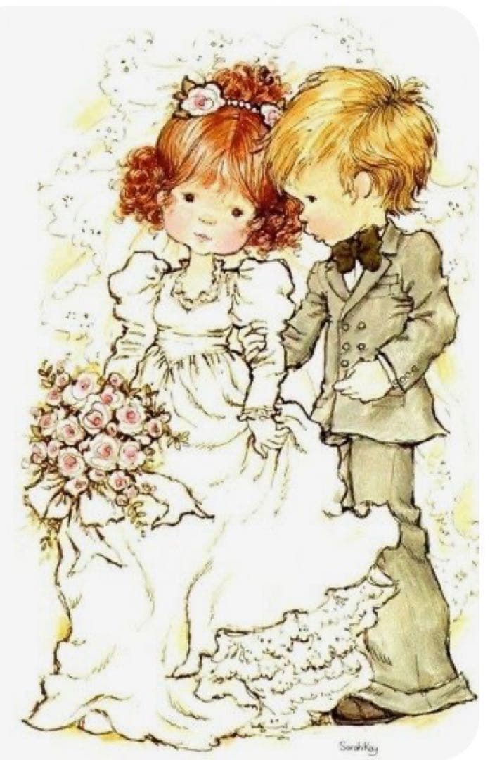 アンリ人形　ANRI サラ・ケイ　10㎝　　【薔薇のアーチの下でウェディング】