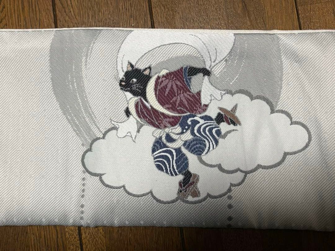 新品☆作り帯　二部式　WAKKA ROCCA コラボ　風神雷神　猫
