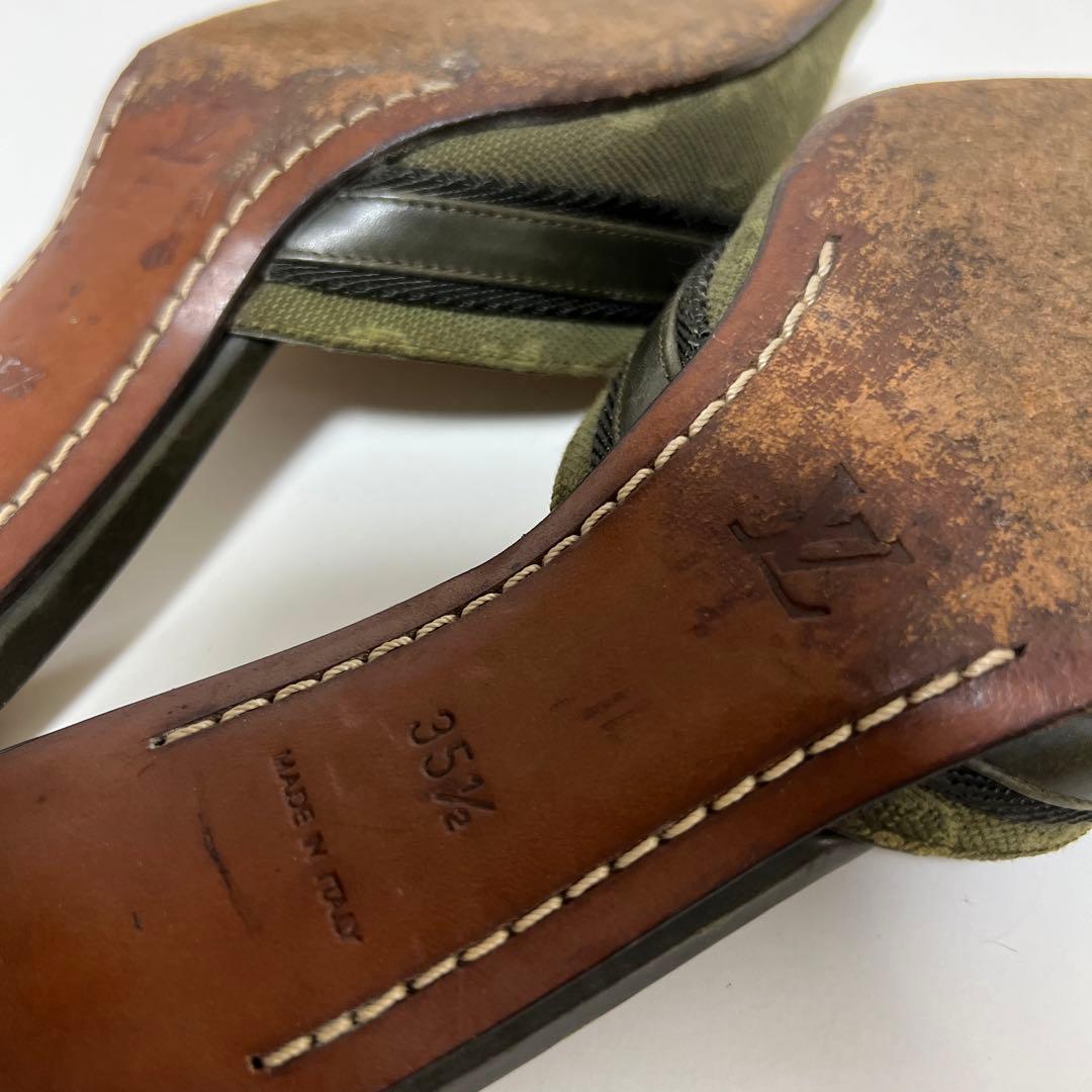 ルイヴィトン キャンバス モノグラムミニ ミュール 35 1/2 中古